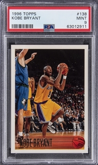 1996-97 Topps #138 Kobe Bryant Rookie Card – PSA MINT 9
